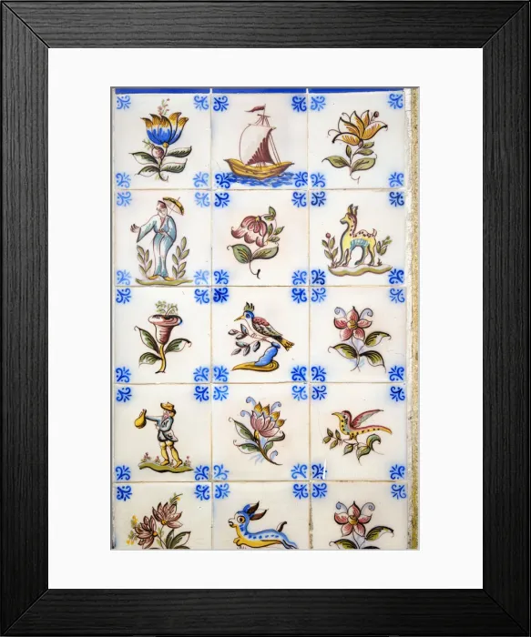 Framed Print : Traditional tiles from Arco de Baulhe Railway Station, Cabeceiras de Basto. Minho, Portugal