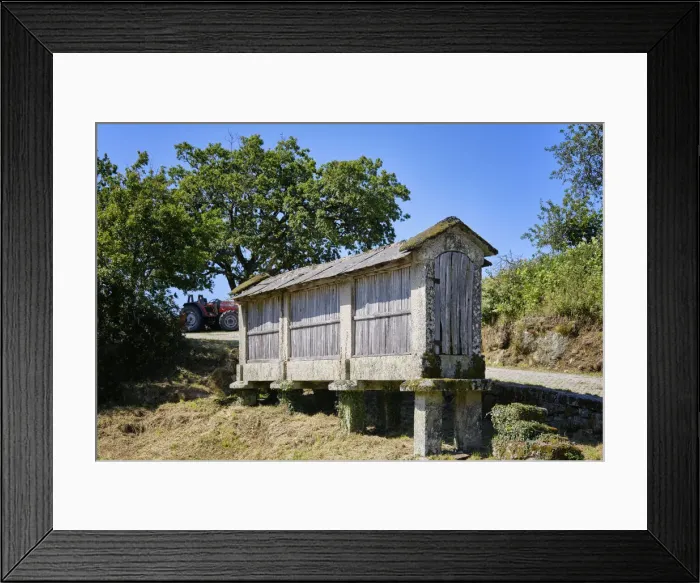 Framed Print : A traditional granary (espigueiro) at Bobal, serra do Alvao. Tras os Montes, Portugal