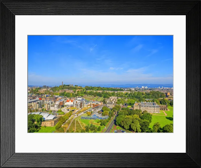 Framed Print : Calton Hill, New Scottish Parliament and Palace of Holyroodhouse, Edinburgh, Scotland Framed Print : Calton Hill, New Scottish Parliament and Palace of Holyroodhouse, Edinburgh, Scotland