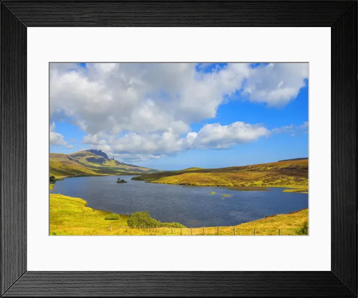 Framed Print : Loch Leathan with Old man of Storr, Isle of Skye, Inner Hebrides, Highlands, Scotland Framed Print : Loch Leathan with Old man of Storr, Isle of Skye, Inner Hebrides, Highlands, Scotland