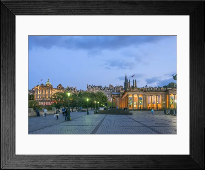 Framed Print : National Academy of Scotland with Bank of Scotland, Princes Street Gardens, Edinburgh