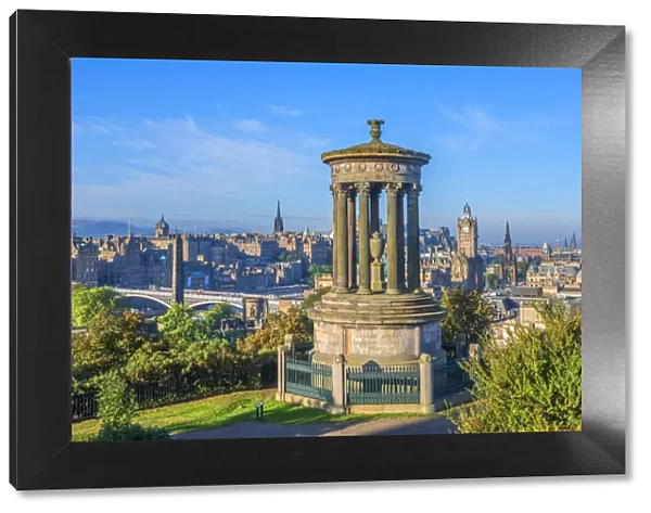 Dugald Stewart Monument, Calton Hill, Balmoral Hotel, Edinburgh Castle, Edinburgh