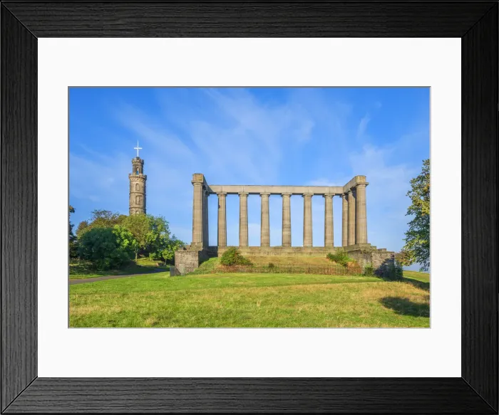 Framed Print : National Monument with Nelson Monument, Calton Hill, Edinburgh, Scotland, Great Britain Framed Print : National Monument with Nelson Monument, Calton Hill, Edinburgh, Scotland, Great Britain