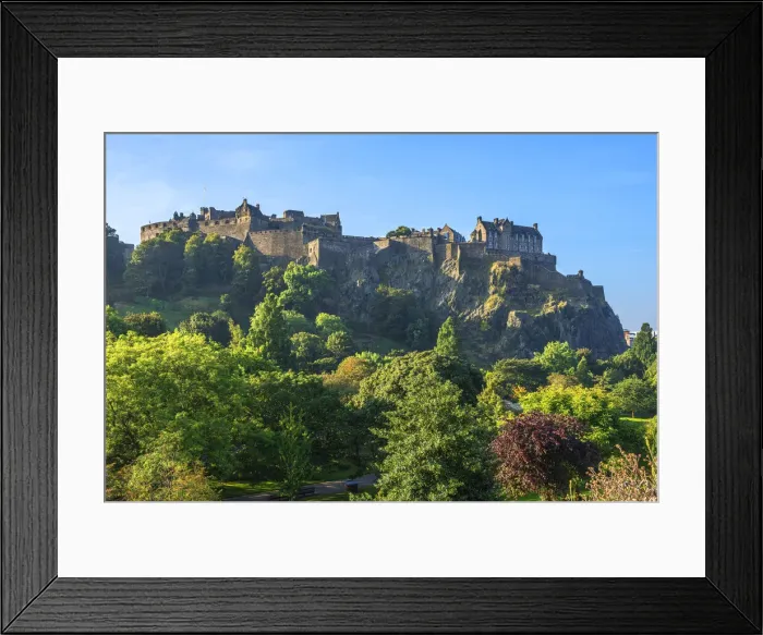 Framed Print : Edinburgh Castle with Princes Street Gardens, Edinburgh, Scotland, Great Britain Framed Print : Edinburgh Castle with Princes Street Gardens, Edinburgh, Scotland, Great Britain