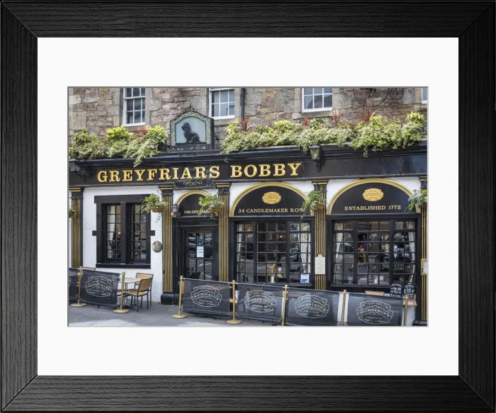 Framed Print : Greyfriars Bobby Pub, Edinburgh, City of Edinburgh, Scotland, Great Britain Framed Print : Greyfriars Bobby Pub, Edinburgh, City of Edinburgh, Scotland, Great Britain