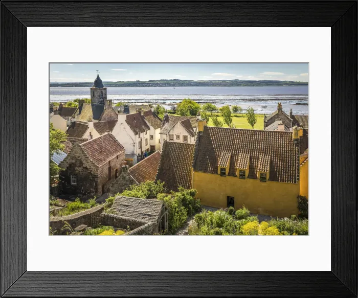 Framed Print : View of the village of Culross and Culross Palace, Fife, Scotland, Great Britain