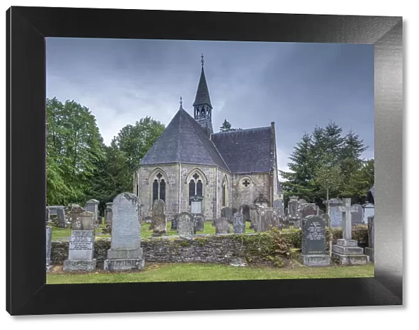 Church and graveyard in the village of Luss, Loch Lomand, Aryll and Bute, Scotland