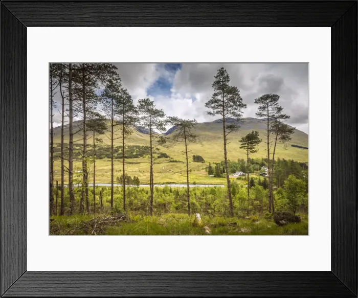 Framed Print : Landscape on the West Highland Way at Bridge of Orchy, Aryll and Bute, Scotland Framed Print : Landscape on the West Highland Way at Bridge of Orchy, Aryll and Bute, Scotland