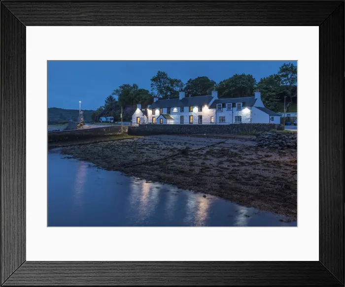 Framed Print : Inn at Ardgour on Loch Linnhe in the evening, Corran, Highlands, Scotland, Great Britain Framed Print : Inn at Ardgour on Loch Linnhe in the evening, Corran, Highlands, Scotland, Great Britain