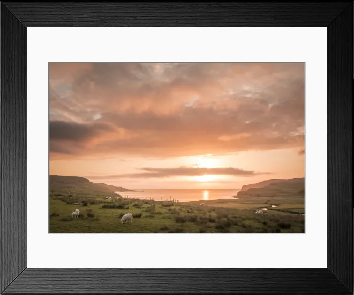 Framed Print : Sunset at Loch Pooltiel, Glendale, Isle of Skye, Highlands, Scotland, Great Britain Framed Print : Sunset at Loch Pooltiel, Glendale, Isle of Skye, Highlands, Scotland, Great Britain