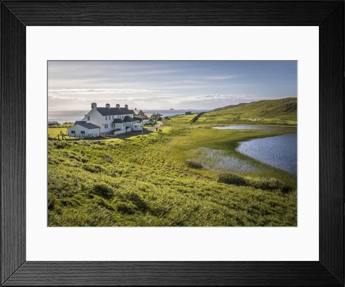 Framed Print : Lonely farm in the north of the Trotternish Peninsula on Loch Cleat, Isle of Skye Framed Print : Lonely farm in the north of the Trotternish Peninsula on Loch Cleat, Isle of Skye