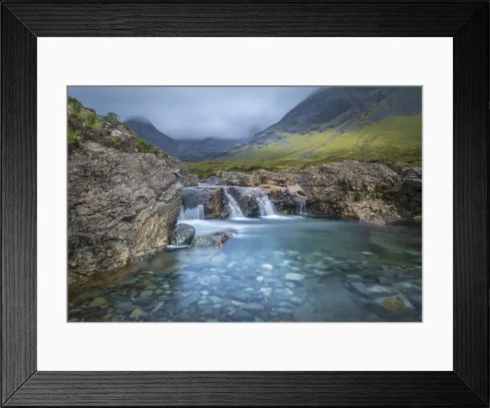 Framed Print : Fairy Pools waterfalls, Isle of Skye, Highlands, Scotland, Great Britain Framed Print : Fairy Pools waterfalls, Isle of Skye, Highlands, Scotland, Great Britain