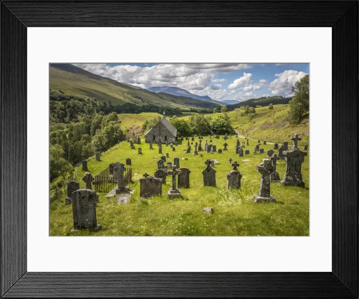 Framed Print : Chapel and cemetery of Cille Choirill at Achluachrach, Roy Bridge, Highlands, Scotland Framed Print : Chapel and cemetery of Cille Choirill at Achluachrach, Roy Bridge, Highlands, Scotland