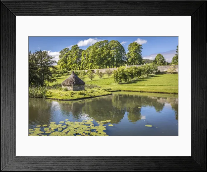 Framed Print : Water lily pond in the Hercules Garden of Blair Castle & Garden, Perth and Kinross Framed Print : Water lily pond in the Hercules Garden of Blair Castle & Garden, Perth and Kinross