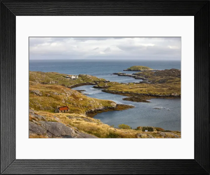 Framed Print : View along the Golden road, Isle of Harris, Outer Hebrides, Scotland Framed Print : View along the Golden road, Isle of Harris, Outer Hebrides, Scotland