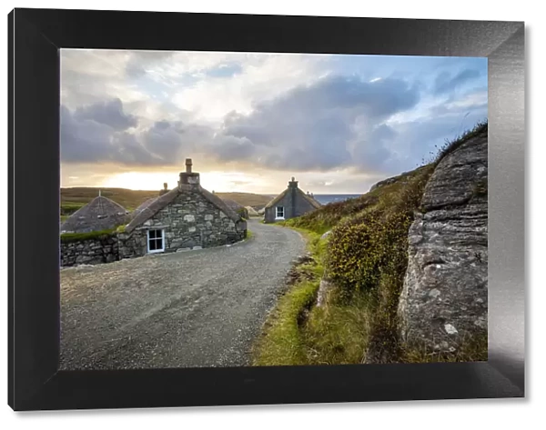 Blackhouses, Gearrannan Blackhouse Village, Isle of Lewis, Outer Hebrides, Scotland