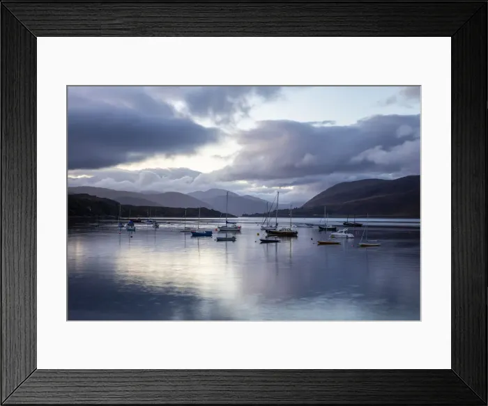 Framed Print : Picturesque Loch Broom and boats at Ullapool harbour, Ross and Cromarty, Highlands Framed Print : Picturesque Loch Broom and boats at Ullapool harbour, Ross and Cromarty, Highlands