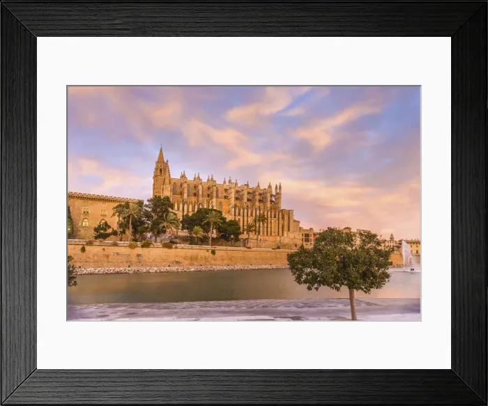 Framed Print : La Seu Cathedral and Parc de la Mar in Palma de Mallorca, Mallorca, Spain Framed Print : La Seu Cathedral and Parc de la Mar in Palma de Mallorca, Mallorca, Spain