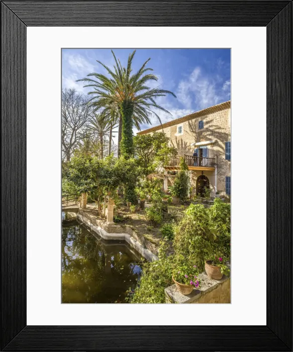 Framed Print : Garden and manor house Son Marroig near Deia, Mallorca, Spain Framed Print : Garden and manor house Son Marroig near Deia, Mallorca, Spain