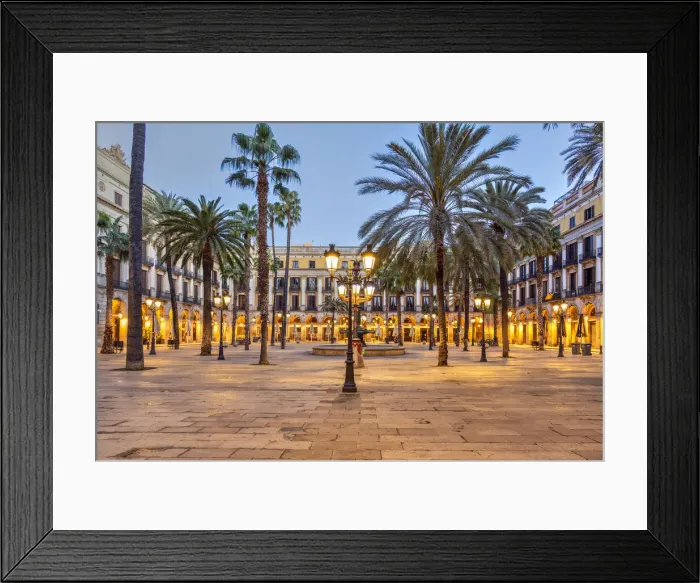 Framed Print : Plaza Real or Placa Reial, Barcelona, Catalonia, Spain Framed Print : Plaza Real or Placa Reial, Barcelona, Catalonia, Spain