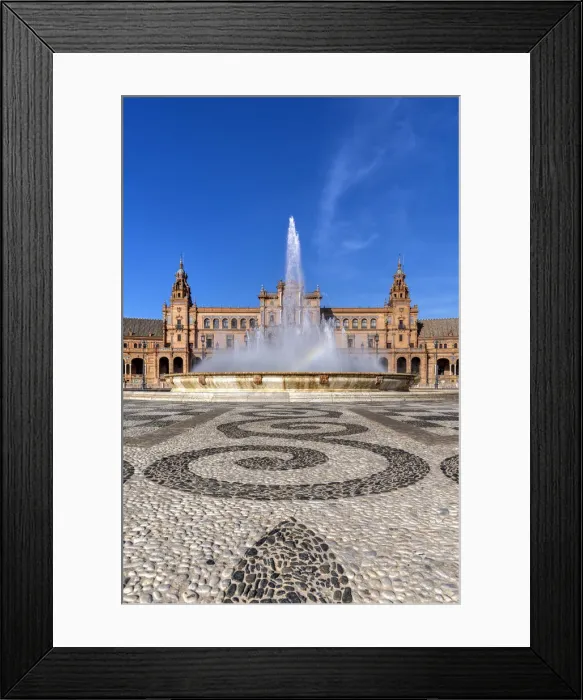 Framed Print : Plaza de Espana, Maria Luisa Park, Seville, Andalusia, Spain Framed Print : Plaza de Espana, Maria Luisa Park, Seville, Andalusia, Spain