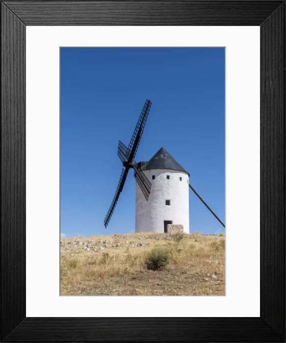 Framed Print : Old Spanish windmill, Alcazar de San Juan, Castilla-La Mancha, Spain