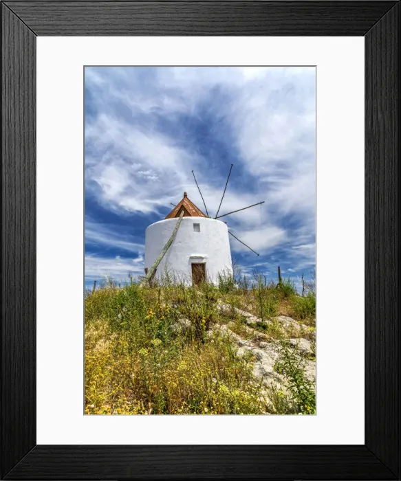 Framed Print : Windmill in a rural landscape of Andalusia, Spain Framed Print : Windmill in a rural landscape of Andalusia, Spain