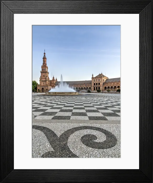 Framed Print : Plaza de Espana, Maria Luisa Park, Seville, Andalusia, Spain Framed Print : Plaza de Espana, Maria Luisa Park, Seville, Andalusia, Spain