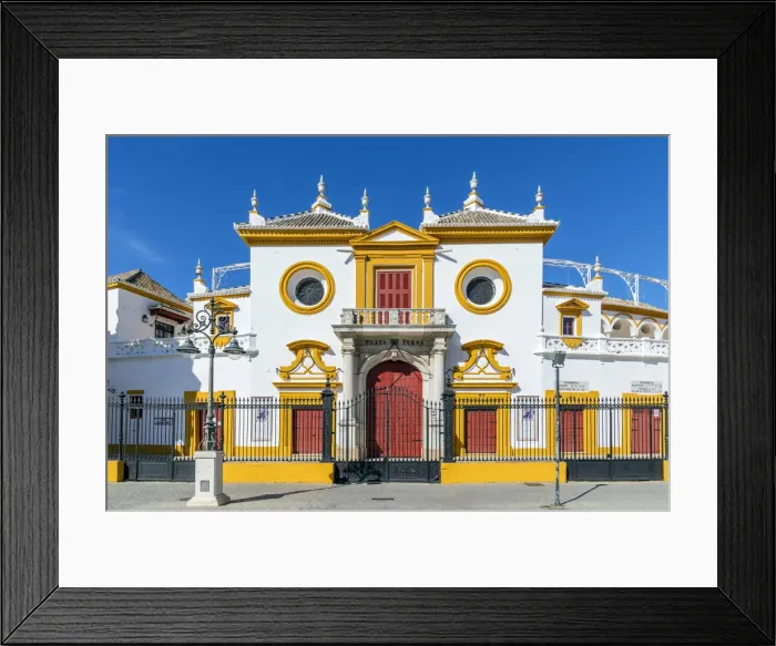 Framed Print : Plaza de toros de la Real Maestranza de Caballeria de Sevilla, Seville, Andalusia, Spain