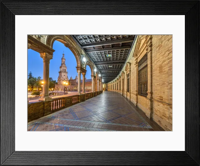 Framed Print : Plaza de Espana, Maria Luisa Park, Seville, Andalusia, Spain Framed Print : Plaza de Espana, Maria Luisa Park, Seville, Andalusia, Spain