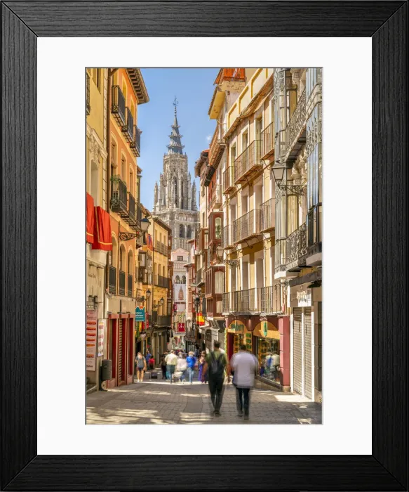 Framed Print : Old town skyline with Cathedrals bell tower, Toledo, Castile-La Mancha, Spain Framed Print : Old town skyline with Cathedrals bell tower, Toledo, Castile-La Mancha, Spain