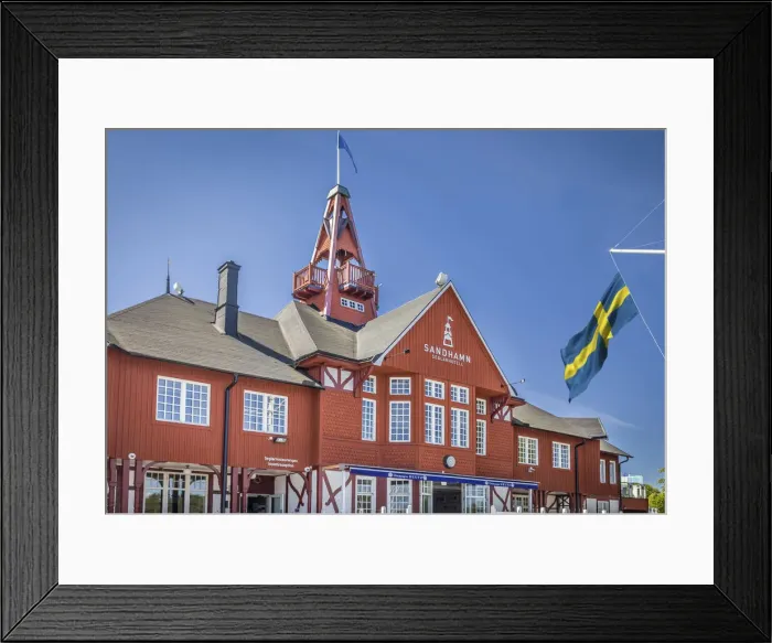 Framed Print : Historic hotel Seglarhotell on Sandhamn Island, Stockholm County, Sweden Framed Print : Historic hotel Seglarhotell on Sandhamn Island, Stockholm County, Sweden