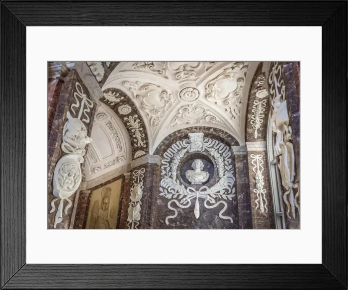 Framed Print : Staircase in the Drottningholm Royal Castle near Stockholm, Sweden Framed Print : Staircase in the Drottningholm Royal Castle near Stockholm, Sweden