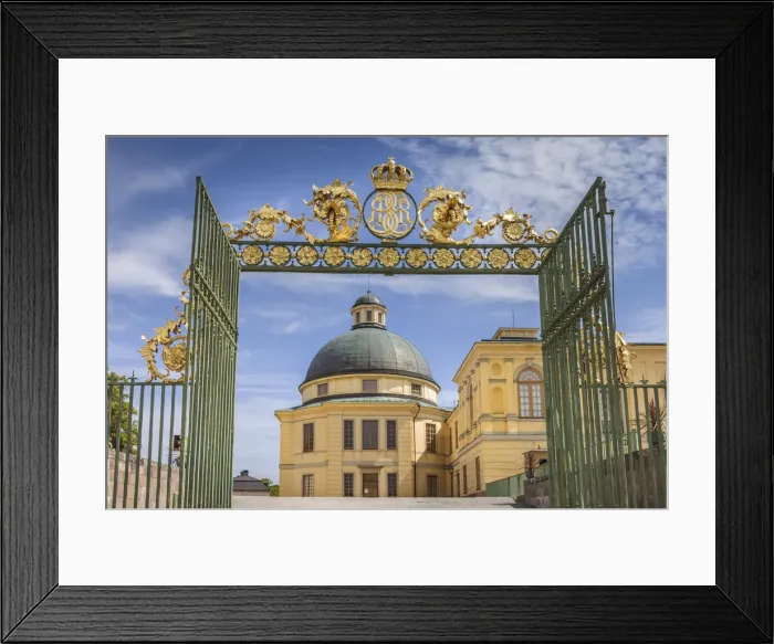 Framed Print : Entrance to the park of Drottningholm Palace near Stockholm, Sweden Framed Print : Entrance to the park of Drottningholm Palace near Stockholm, Sweden
