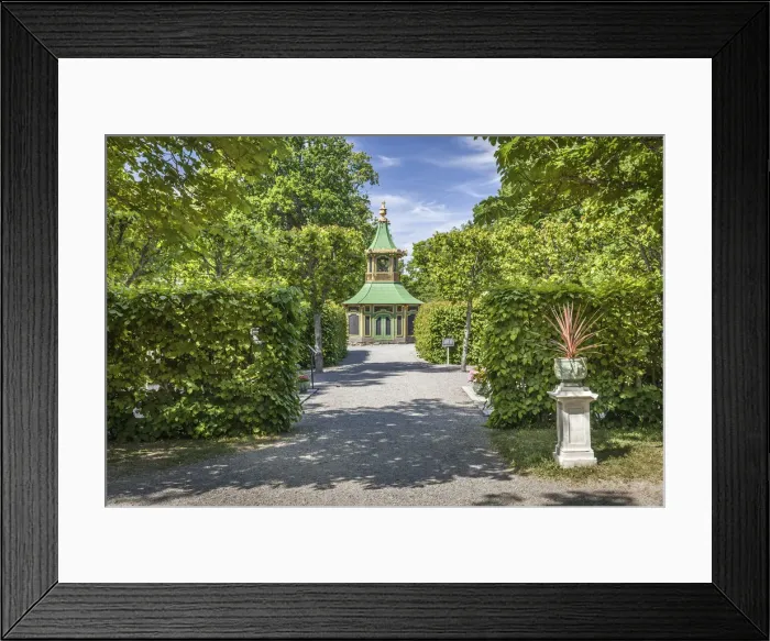 Framed Print : Garden pavilion in the park of Drottningholm Palace near Stockholm, Sweden Framed Print : Garden pavilion in the park of Drottningholm Palace near Stockholm, Sweden