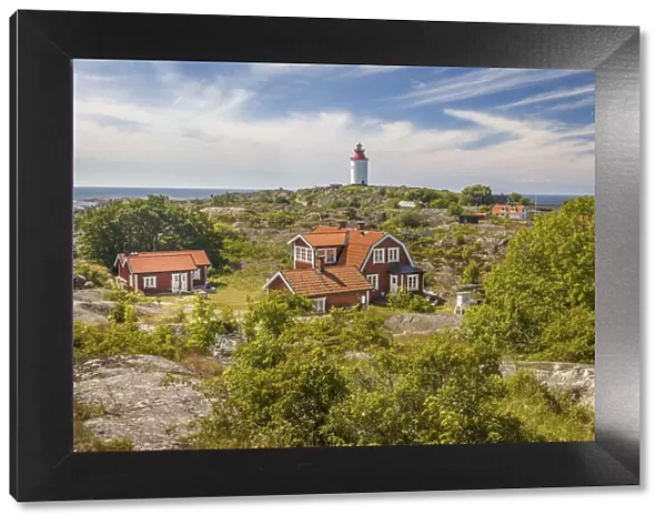 Landsort Fyr lighthouse on the archipelago island of A-ja, Stockholm County, Sweden