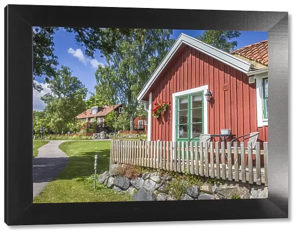 Historic summer houses in Sigtuna, Stockholm County, Sweden