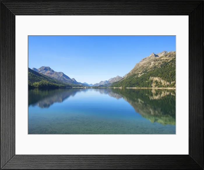 Framed Print : Silvaplana lake with Piz Lagrev and Piz da la Margna, Bernina mountain range, Upper Engadin, Grisons (Graubunden), Switzerland Framed Print : Silvaplana lake with Piz Lagrev and Piz da la Margna, Bernina mountain range, Upper Engadin, Grisons (Graubunden), Switzerland