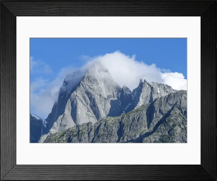 Framed Print : Piz Badile, Bergell, Grisons (Graubunden), Switzerland