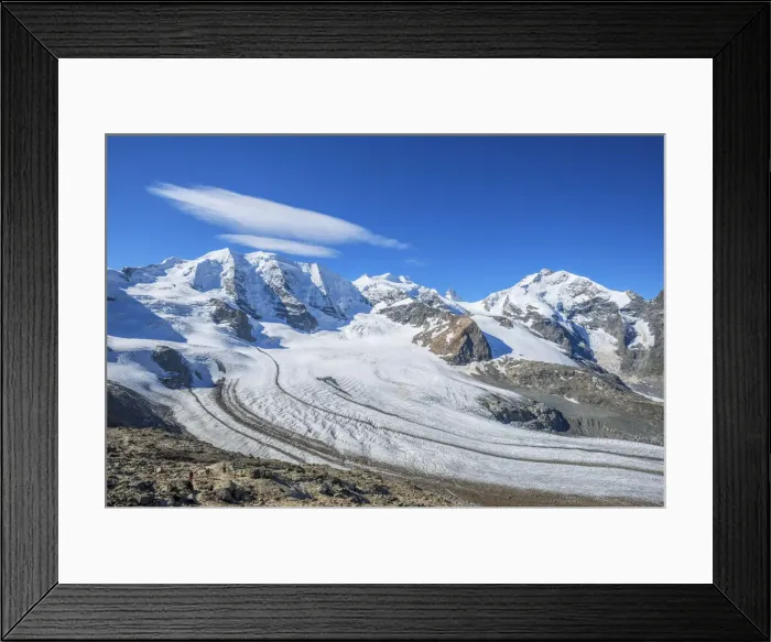 Framed Print : Piz Palu, Bellavista and Piz Bernina, Bernina mountain range, Upper Engadin, Grisons (Graubunden), Switzerland Framed Print : Piz Palu, Bellavista and Piz Bernina, Bernina mountain range, Upper Engadin, Grisons (Graubunden), Switzerland