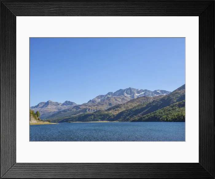 Framed Print : Lake Sils with Piz Corvatsch, Bernina mountain range, Upper Engadin, Grisons (Graubunden), Switzerland Framed Print : Lake Sils with Piz Corvatsch, Bernina mountain range, Upper Engadin, Grisons (Graubunden), Switzerland