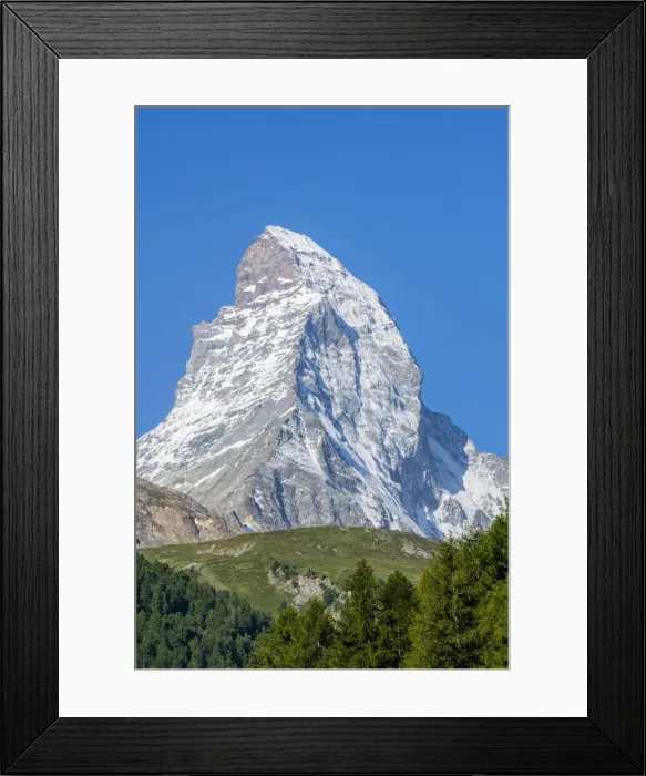 Framed Print : Scenic summer view over Matterhorn, Zermatt, Valais, Switzerland Framed Print : Scenic summer view over Matterhorn, Zermatt, Valais, Switzerland