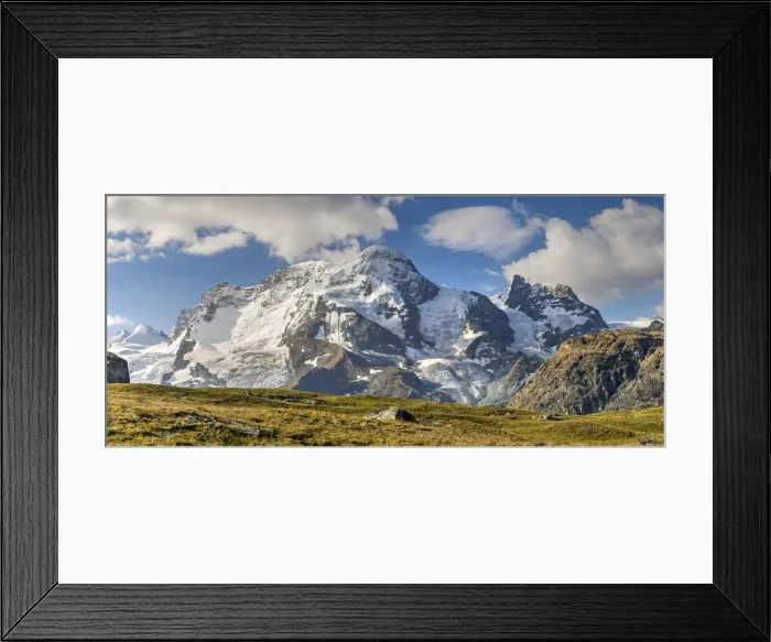 Framed Print : Monte Rosa mountain massif and Klein Matterhorn, Zermatt, Valais, Switzerland Framed Print : Monte Rosa mountain massif and Klein Matterhorn, Zermatt, Valais, Switzerland