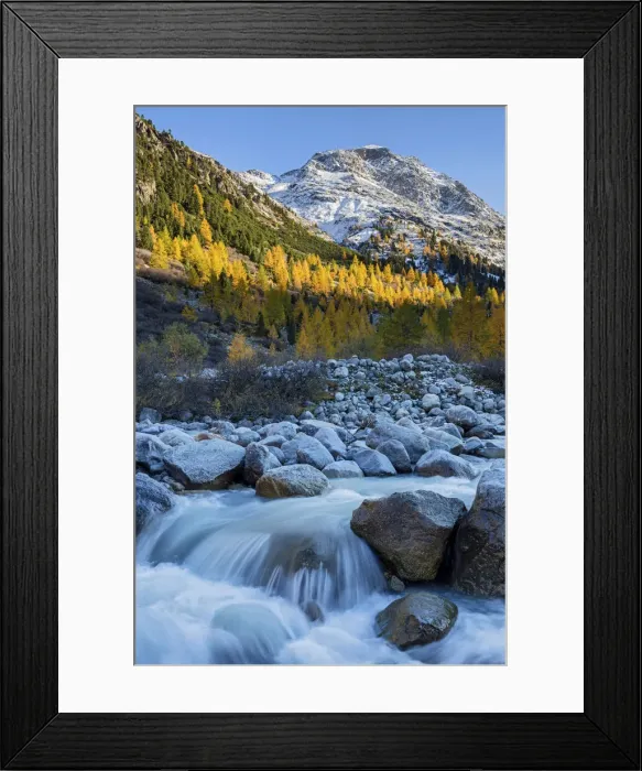 Framed Print : Switzerland, Canton Gaubunden, Engadin, Morteratsch valley Framed Print : Switzerland, Canton Gaubunden, Engadin, Morteratsch valley