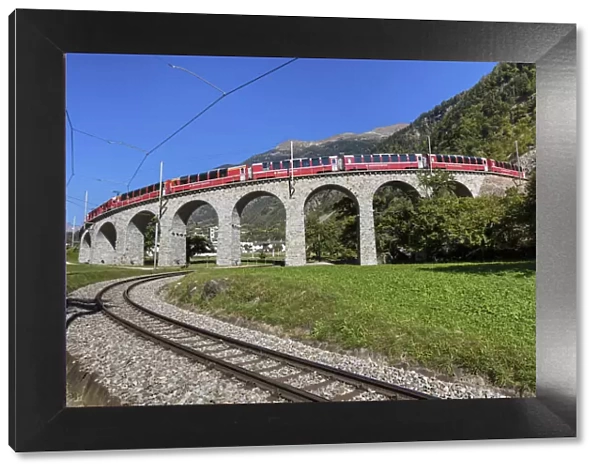 Switzerland, Canton Graubunden, Puschlav, Rhutische Bahn
