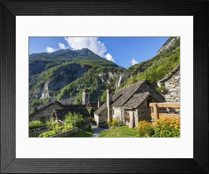 Framed Print : Switzerland, Ticino Canton, Val Bavona Framed Print : Switzerland, Ticino Canton, Val Bavona