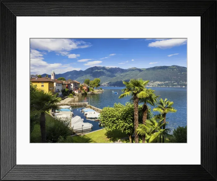 Framed Print : Switzerland, Ticino Canton, Gambarogno, Lago Maggiore, Gerra village Framed Print : Switzerland, Ticino Canton, Gambarogno, Lago Maggiore, Gerra village