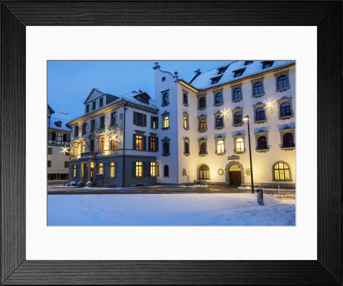 Framed Print : Switzerland, Canton St. Gallen, Altstadt, Weihnachtsbeleuchtung Framed Print : Switzerland, Canton St. Gallen, Altstadt, Weihnachtsbeleuchtung