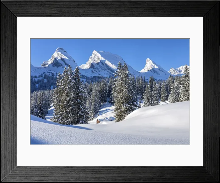 Framed Print : Switzerland, Canton St. Gallen, Toggemburg, Churfirsten