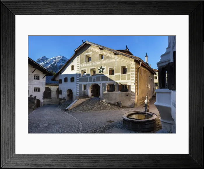 Framed Print : Switzerland, Canton Graubunden, Unterengadin